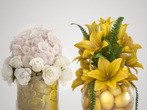 decorative bouquet of flowers 3D Model