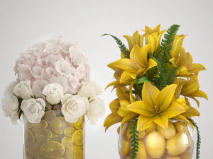decorative bouquet of flowers 3D Model
