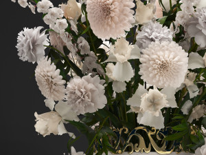 bouquet of wthite flowers Modèle 3D