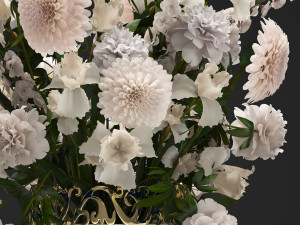 bouquet of wthite flowers Modèle 3D
