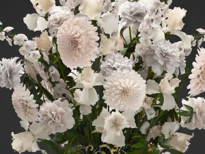 bouquet of wthite flowers 3D Model