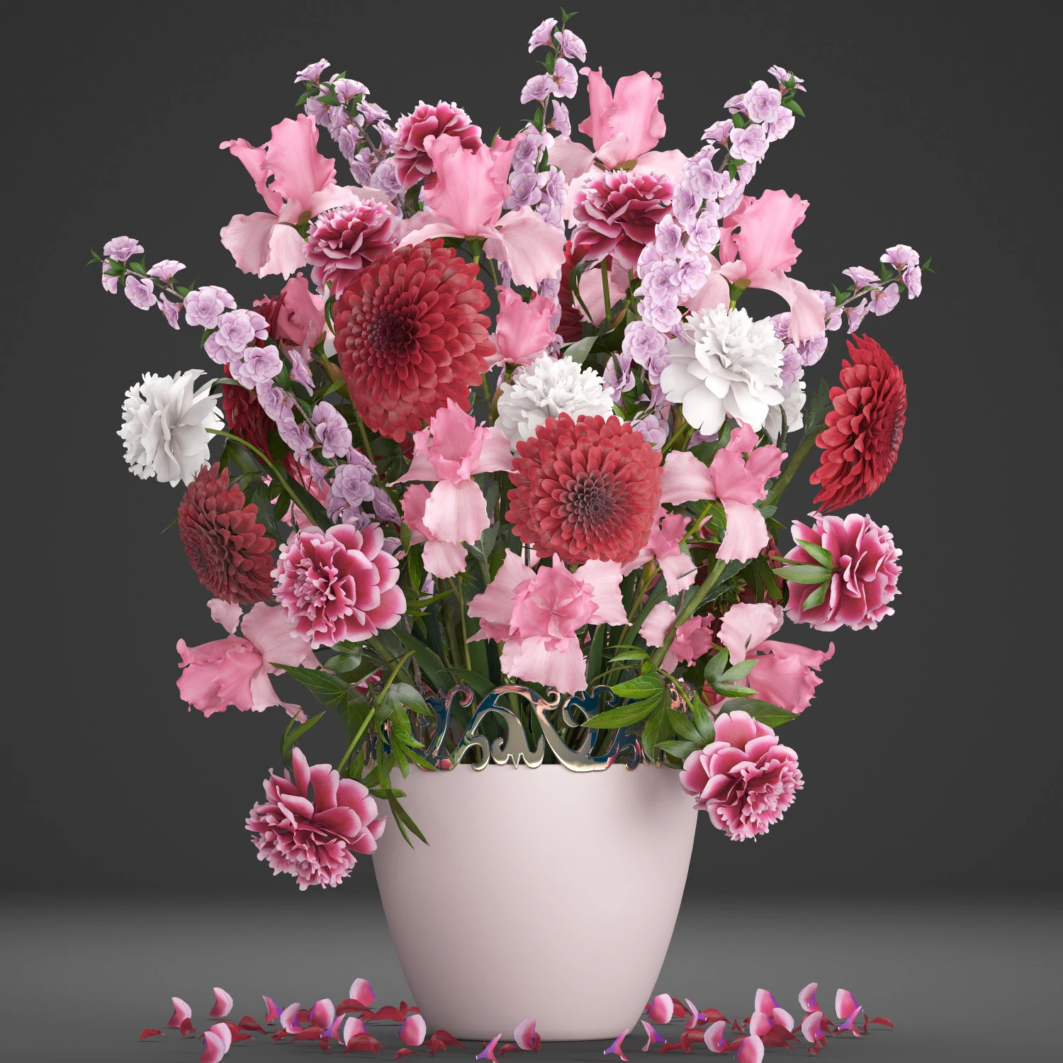bouquet of flowers 3D Model .c4d .max .obj .3ds .fbx .stl .blend