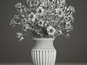 decorative bouquet of flowers 3D Model