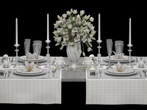 table setting Modelo 3D