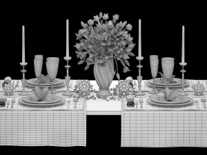 table setting Modelo 3D