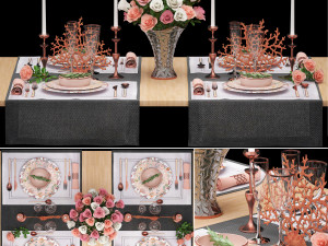 table setting Model 3D