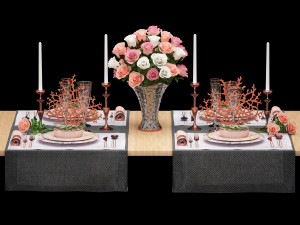 table setting Model 3D