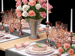 table setting Model 3D