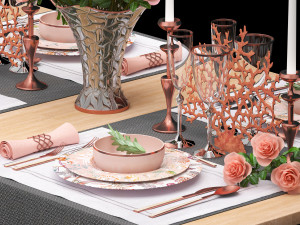 table setting Model 3D