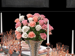 table setting Model 3D