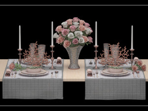 table setting Model 3D