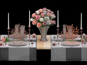 table setting Model 3D