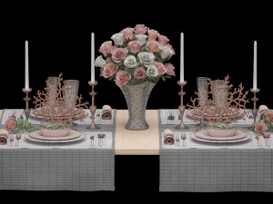 table setting Model 3D