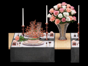 table setting Model 3D