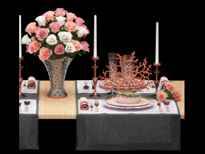 table setting Model 3D
