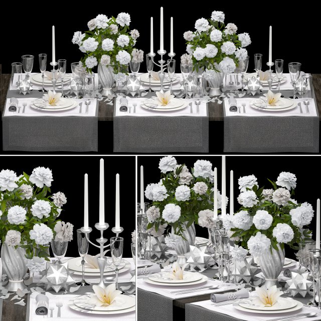 table setting 3D-Modell .c4d .max .obj .3ds .fbx .stl .blend 