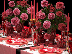 christmas table setting 3D Model