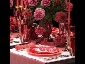 christmas table setting 3D Model