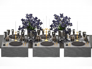 luxury table setting Modelo 3D