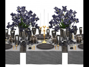 luxury table setting Modelo 3D