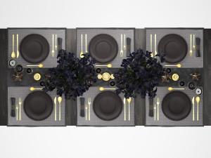 luxury table setting Modelo 3D