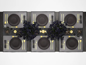 luxury table setting 3D Model