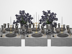 luxury table setting Modelo 3D