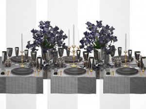 luxury table setting Modelo 3D