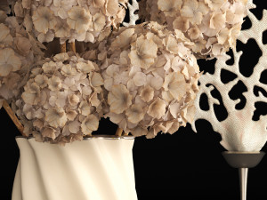 decor with dry flowers 3D 模型