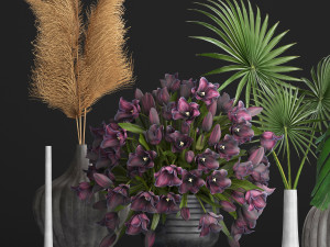 collection of flower bouquets 3D Model