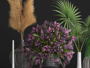 collection of flower bouquets 3D Model