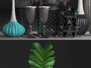 collection of flower bouquets 3D Model