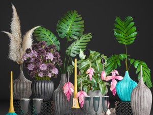 collection of flower bouquets 3D मॉडल