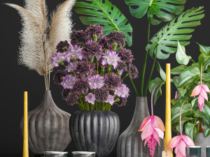 collection of flower bouquets 3D मॉडल