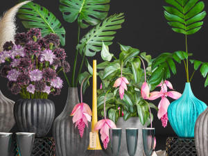 collection of flower bouquets 3D मॉडल
