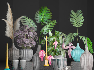 collection of flower bouquets 3D मॉडल