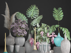 collection of flower bouquets 3D मॉडल