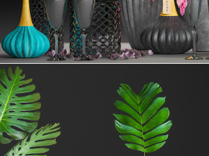 collection of flower bouquets 3D मॉडल