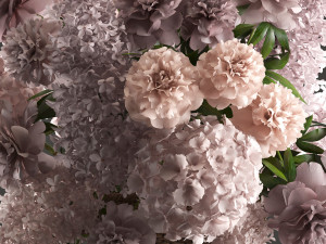 bouquet of flowers in a basket 4 3D मॉडल