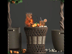 mandarin tree with fruit 3D Model