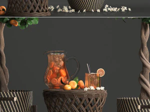 mandarin tree with fruit 3D Model