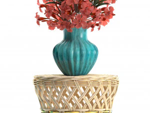 collection nerium oleander red 3D Model