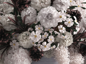bouquet white of flowers in a gift box 3D-Modell