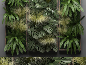 vertical gardening fern wall 3Dモデル