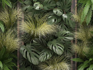vertical gardening fern wall 3D मॉडल