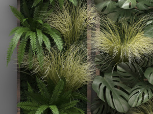 vertical gardening fern wall 3D मॉडल