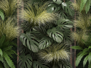 vertical gardening fern wall 3D मॉडल