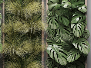 vertical gardening fern wall 2 3D Модель