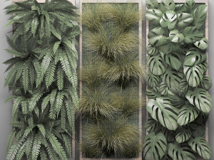 vertical gardening fern wall 2 3D Модель