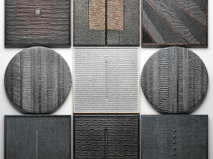 collection wood wall sculpture Modelo 3D